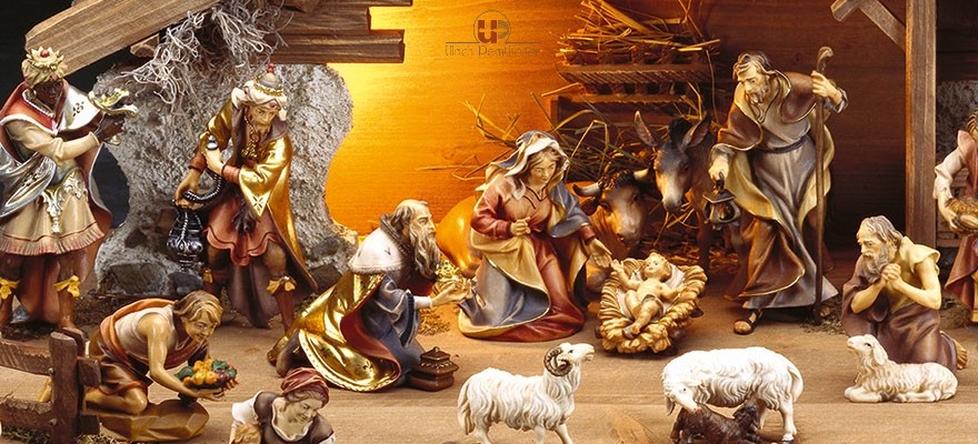 Włoskie figurki do szopki bożonarodzeniowej i krucyfiksy