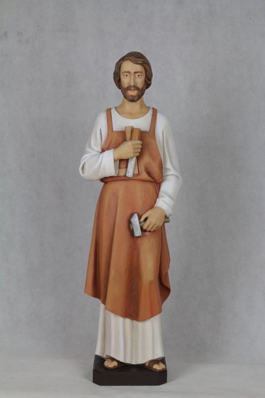Figura postaci św. Józefa wykonana w drewnie lipowym - Rok świętego Józefa