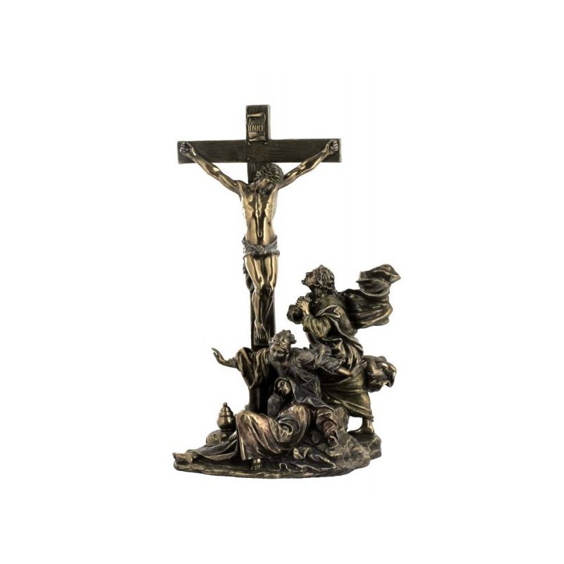 Ukrzyżowanie Jezusa, rzeźba z brązu, figura z brązu