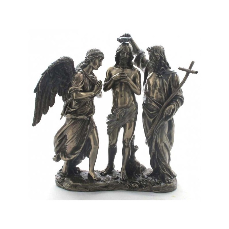 Chrzest Jezusa, rzeźba z brązu, figura z brązu