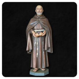 Rzeźba drewniana przedstawiająca postać św. Alberta