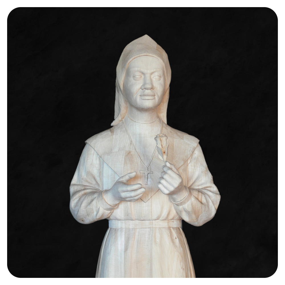 Annuarita - rzeźba świętej wykonana w drewnie lipowym