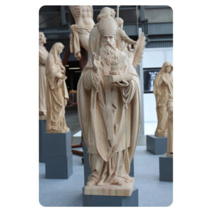 Augustyn - rzeźba wykonania ręcznie w drewnie lipowym