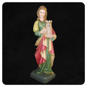 Święta Barbara z wieżą - rzeźba sakralna