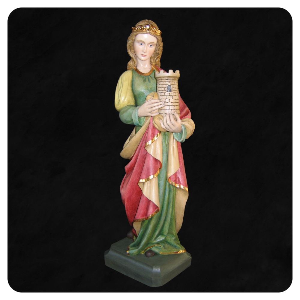 Święta Barbara z wieżą - rzeźba sakralna