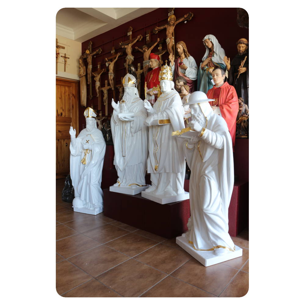 Doktorzy Kościoła - rzeźby polichromowane