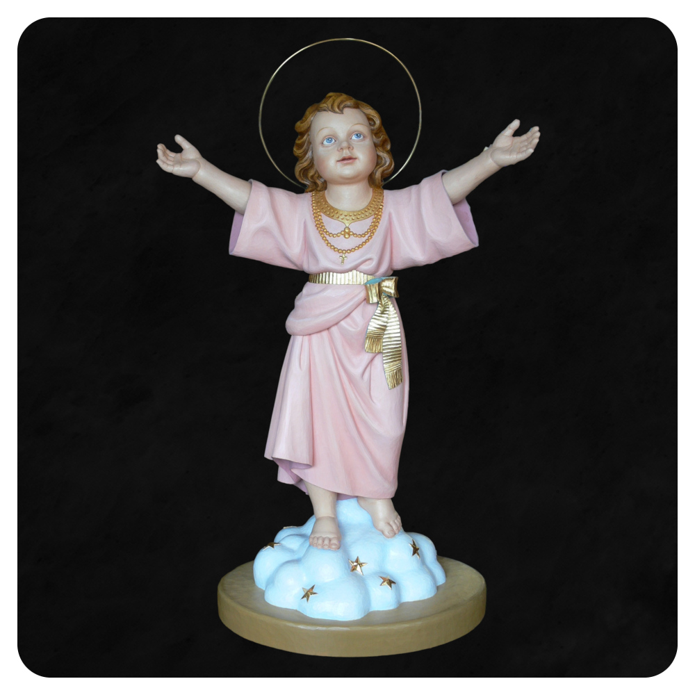 Dzieciątko Kolumbijskie wykonane w drewnie lipowym, rzeźba sakralna