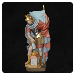 Florian - patron strażaków - rzeźba drewniana