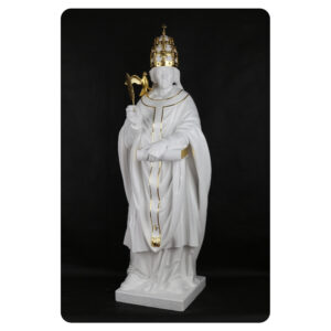 Polichromowana rzeźba wykonana w drewnie lipowym przedstawiająca świętego Grzegorza - Doktora Kościoła