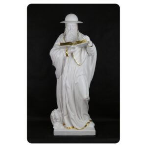 Postać św. Hieronima, wykonana w drewnie lipowym