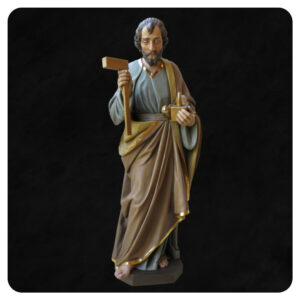 Św. Józef - rzeźba postaci ze strugiem oraz kątownikiem w ręce
