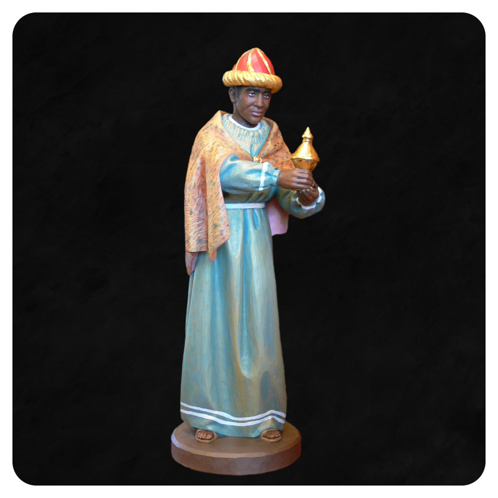 Król niosący dary do szopki bożonarodzeniowej