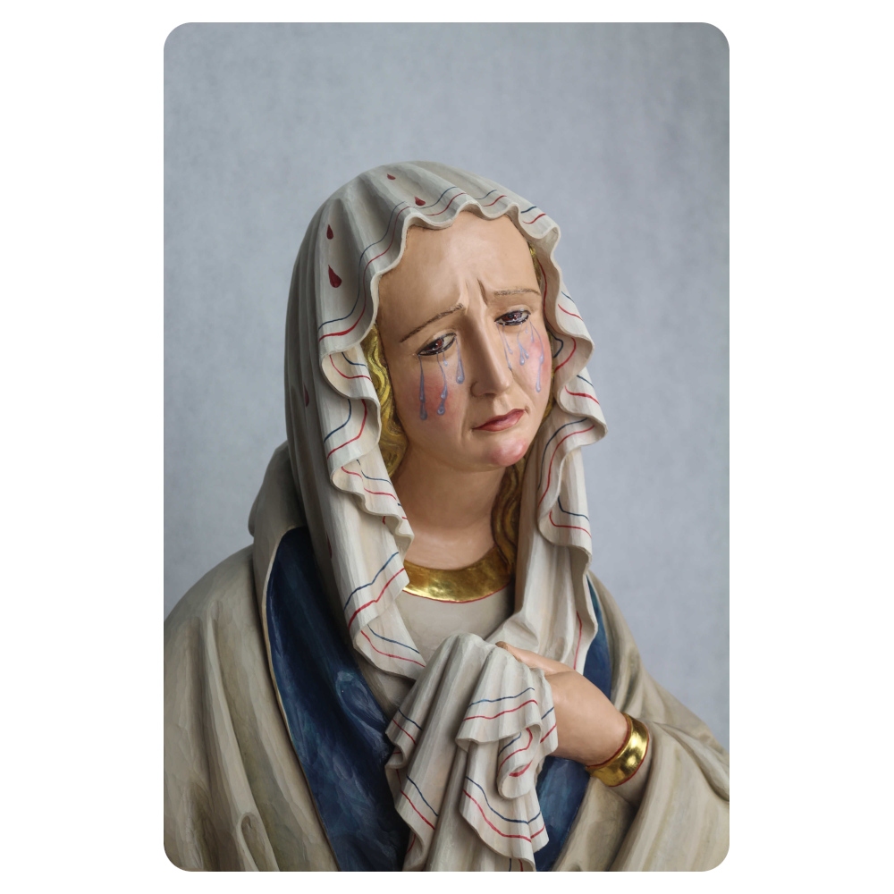 Pieta gotycka - rzeźba wykonana w drewnie lipowym