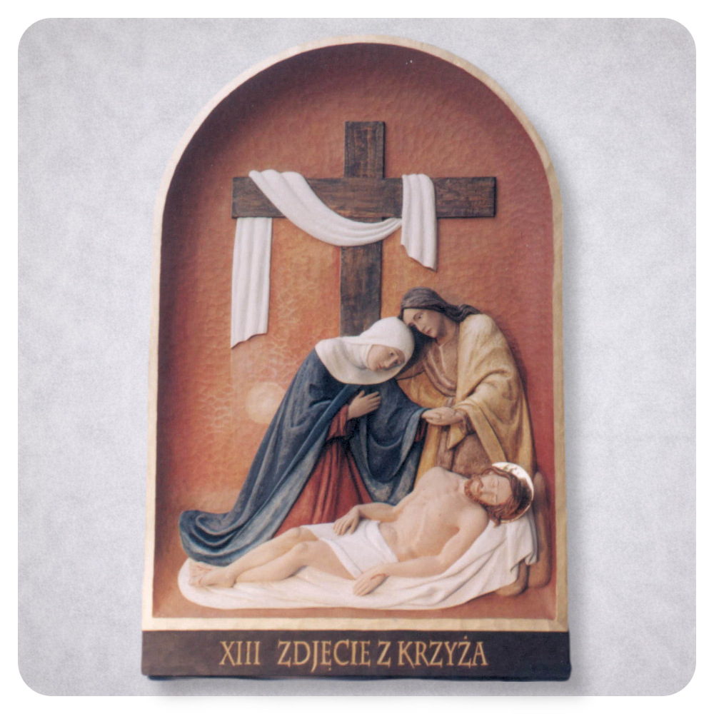 Stacja XIII Drogi Krzyżowej - Zdjęcie z krzyża - figura rzeźbiona