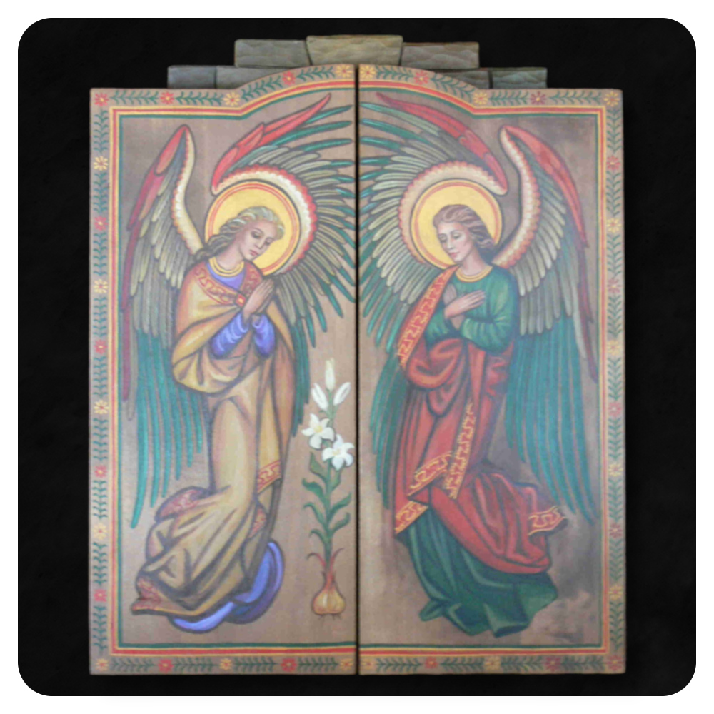 Tryptyk Bożonarodzeniowy - płaskorzeźba drewniana