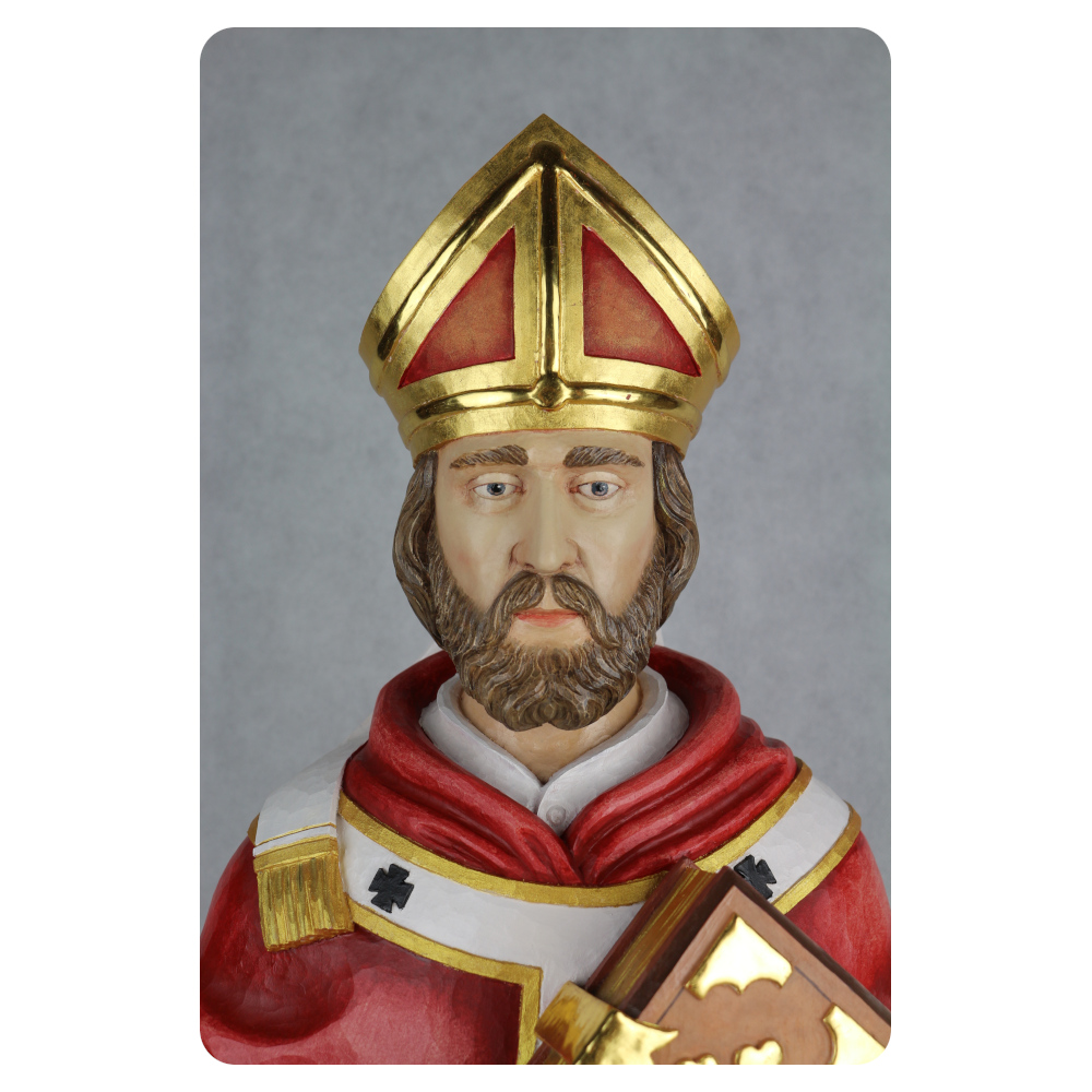 Święty Wojciech - figura drewniana z polichromią