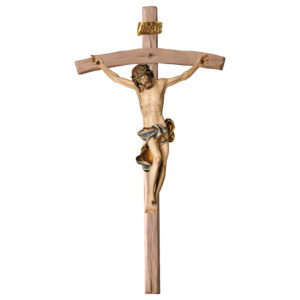 Krzyż drewniany polichromowany