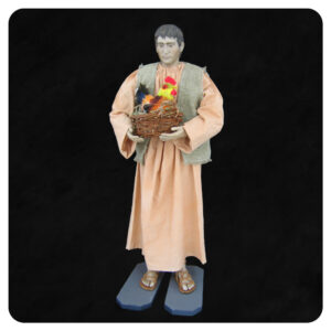 Pasterz do szopki trzymający koszyk